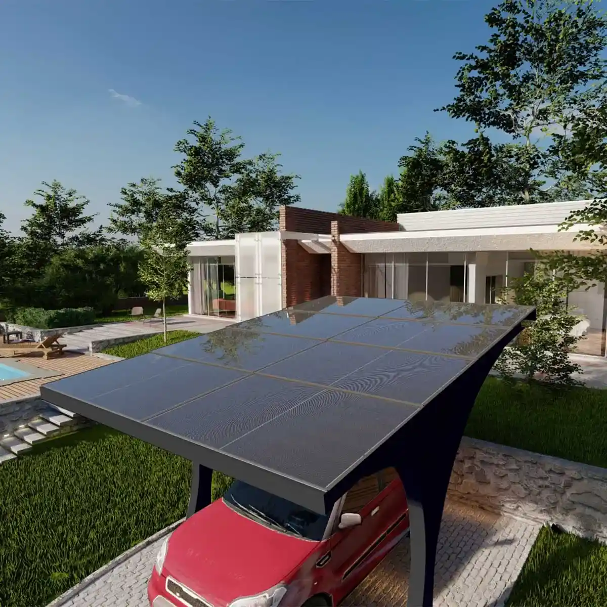 TommaTech 1 Araçlık Solar Otopark Paketi 590 Wp — CW Enerji Bursa bayisi Albayrak Elektronik